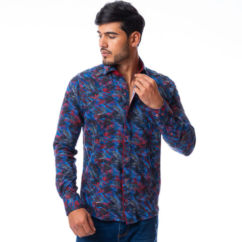 Camisa casual Coveñas azul 01