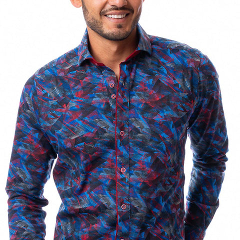 Camisa casual Coveñas azul 01