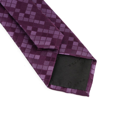 Corbata cuadros 02 violeta