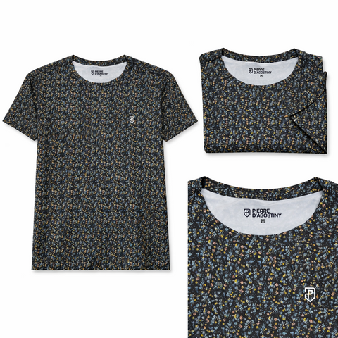 Camiseta Barranquilla Flores (azul)