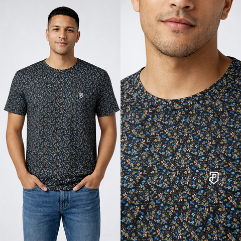Camiseta Barranquilla Flores (amarillo)