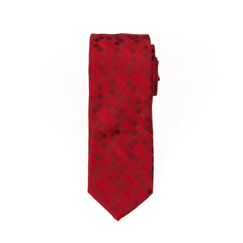 Corbata cuadros 02 rojo